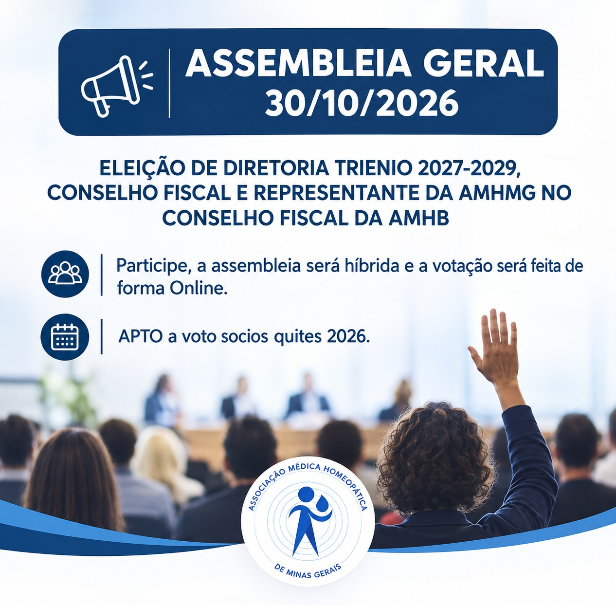 Panfleto oficial de divulgação da assembleia